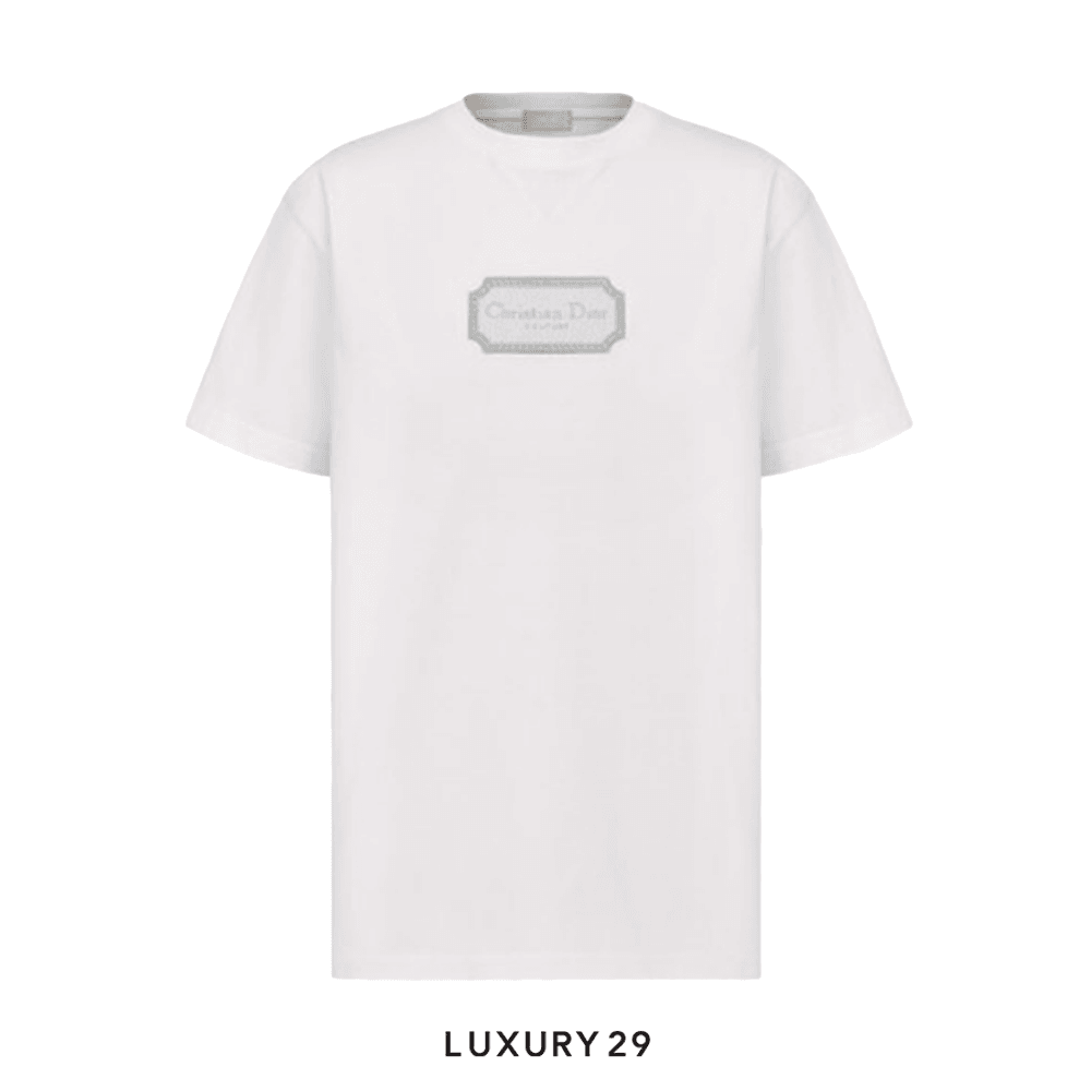 Dior Couture Relaxed-Fit T-Shirt White Cotton Jersey(L, White)