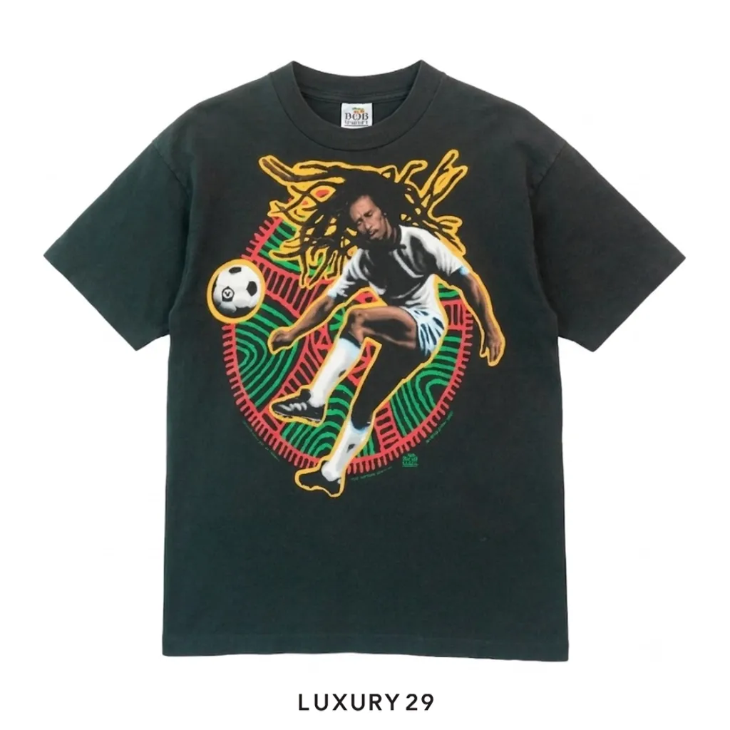 Not Applicable Vintage T-shirt BOB Marley 1994s' Black(L, Black)