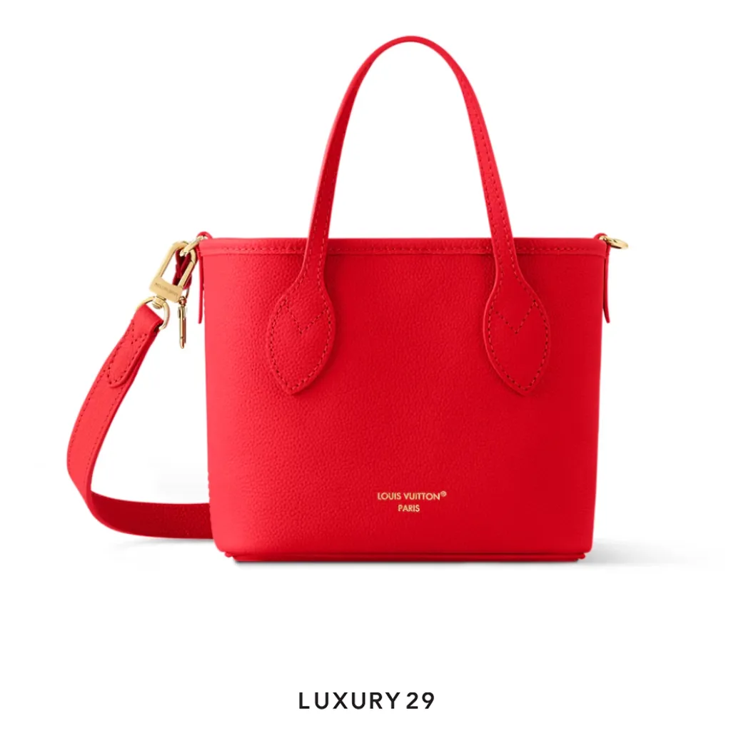 Louis Vuitton LV x TM - Neverfull Inside Out BB Bag Monogram cherry denim White(Small, Blue)