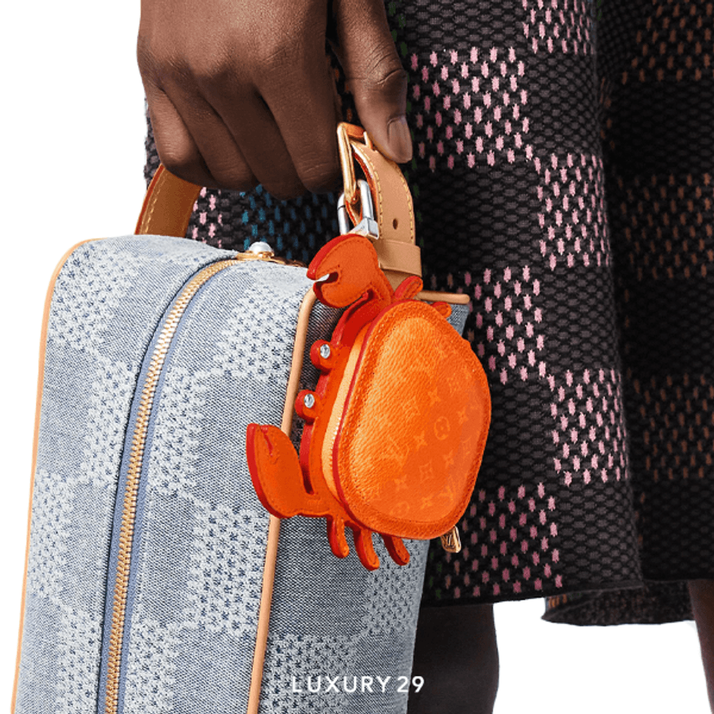Louis Vuitton LV Crab Bag Charm Orange