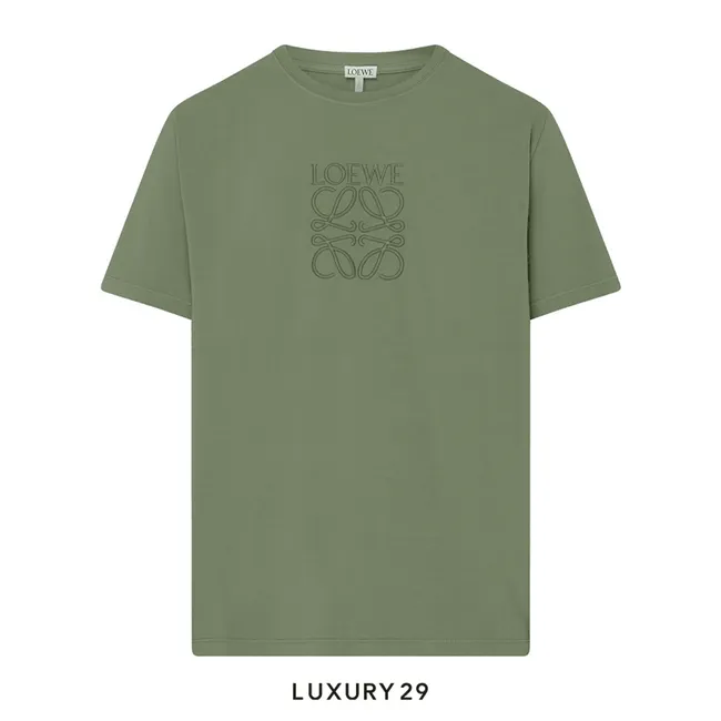 Loewe Regular fit T-shirt in cotton Solid Khaki Green
