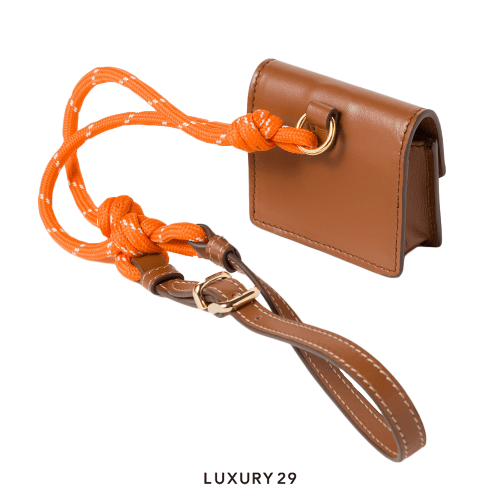 【関税&送料込】Miu Miu Cord Leather And l Trick Miu Miu Leather, Cord, And Metal Trick in Natural | Lyst
