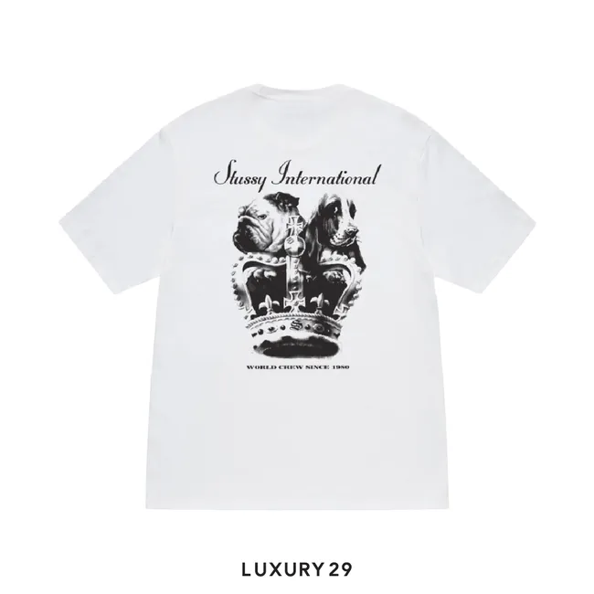 Stussy Dog Crown Tee White