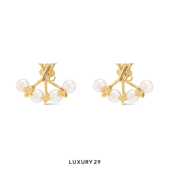 Louis Vuitton LV Minigram Pearls Earrings