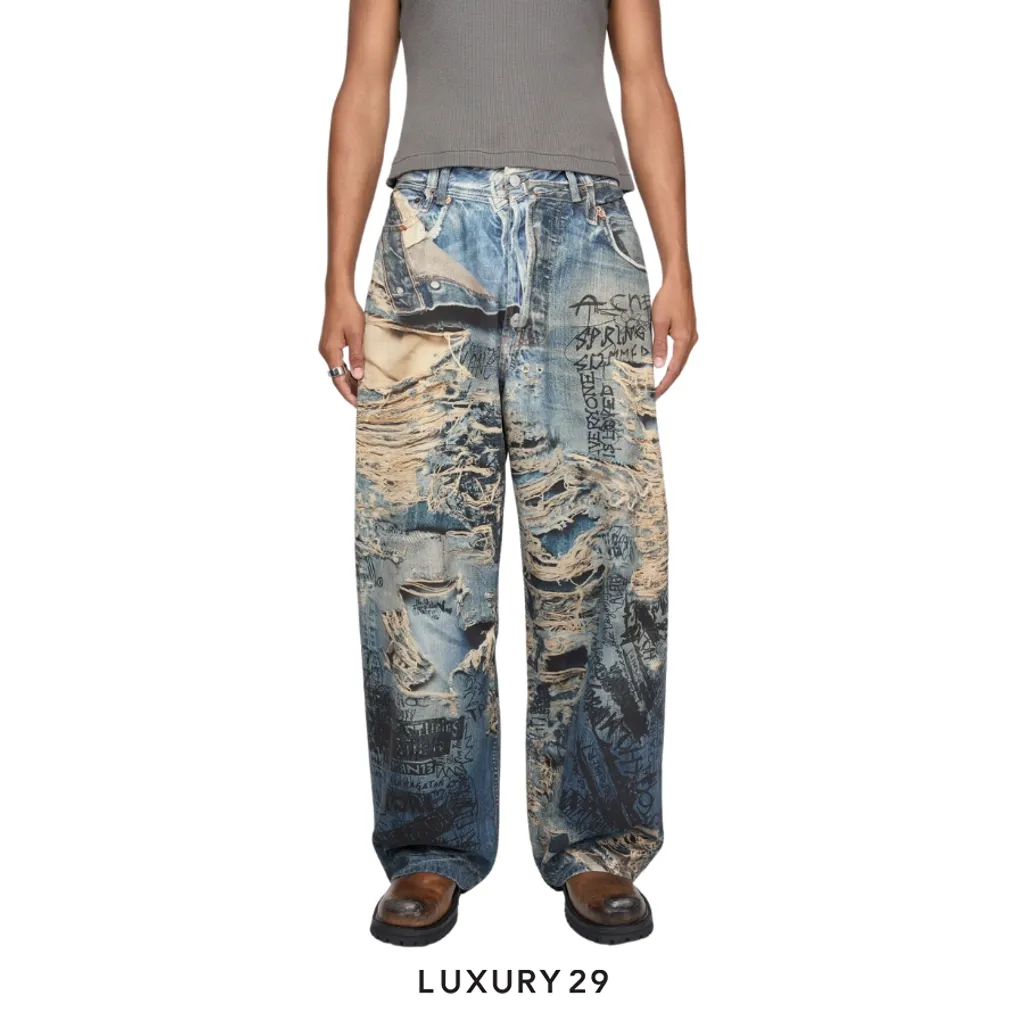 Acne Studio Super baggy fit jeans - 2023 Mid Blue(44, Blue)