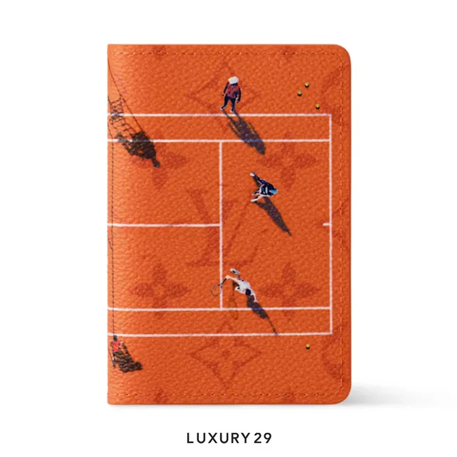 Louis Vuitton LV Pocket Organizer Wallet Brown Tennis Clay Colored Monogram Canvas