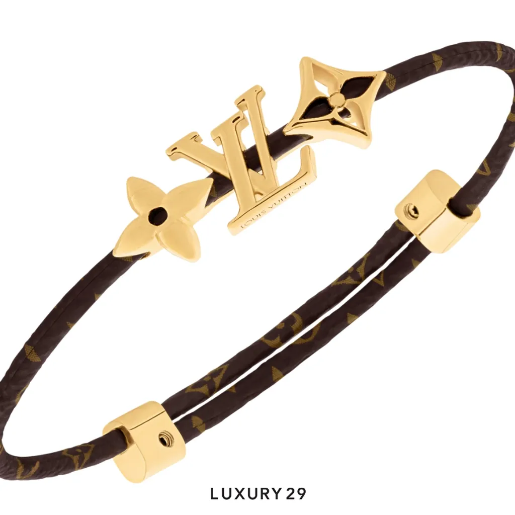 Louis Vuitton LV Iconic Bracelet Brown(Free Size, Brown)