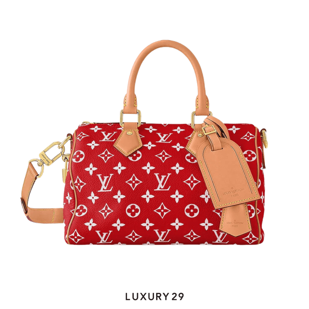 Louis Vuitton LV Speedy P9 Bandouliere 25 Bag Red(Small, Red)
