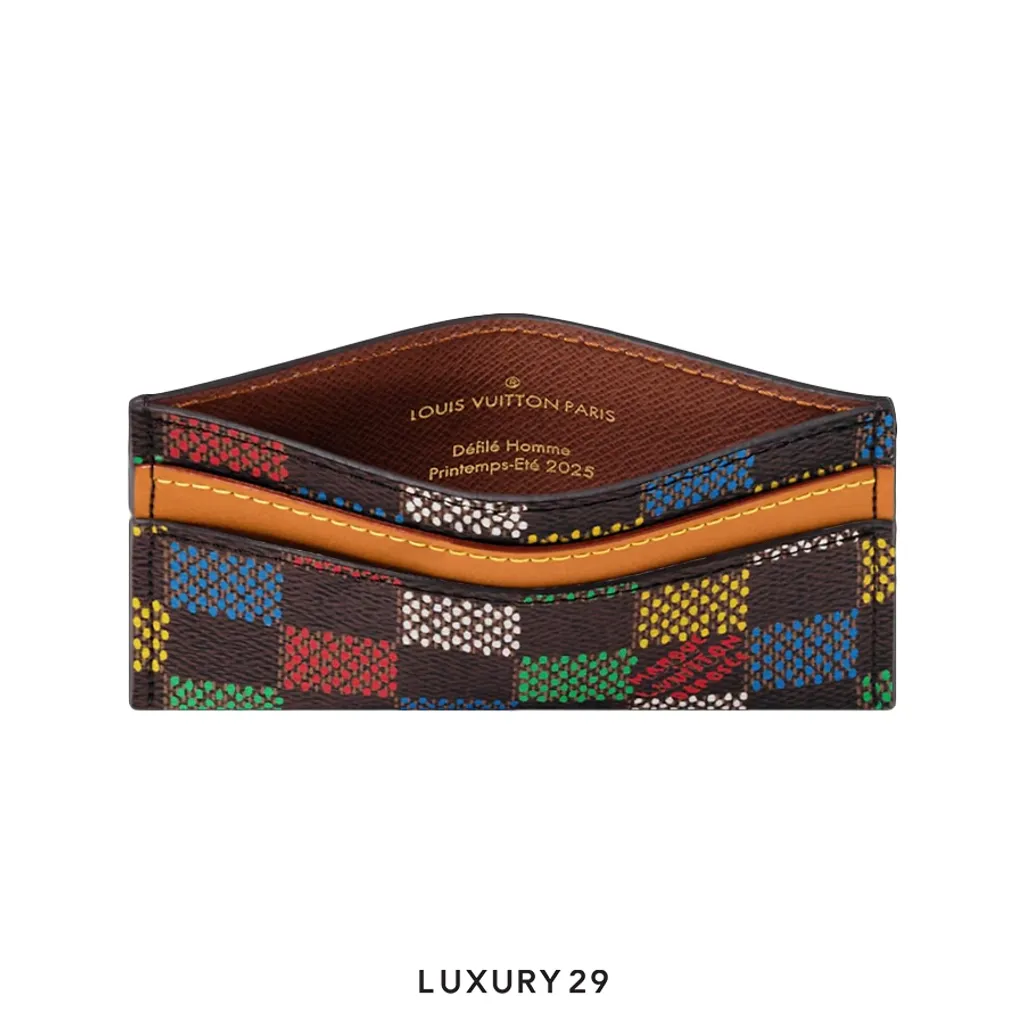 Louis Vuitton LV Double Card Bag Damier Ebene Canvas(Small, Brown)