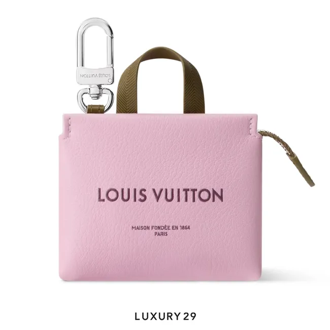 LOUIS VUITTON LV Mini Shopper Bag Charm Pink