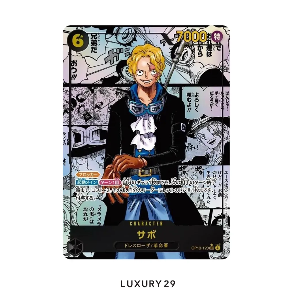 One Piece SABO Manga Black OP15-120 PSA10 (JP)(Small, Multicolour)