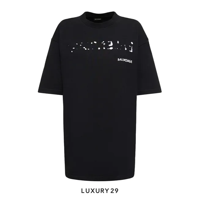 Balenciaga Hand Drawn Balenciaga T-Shirt Large Fit 'Black'