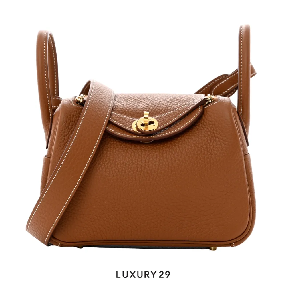 Hermes Lindy Mini Bag Gold(Mini, Gold)