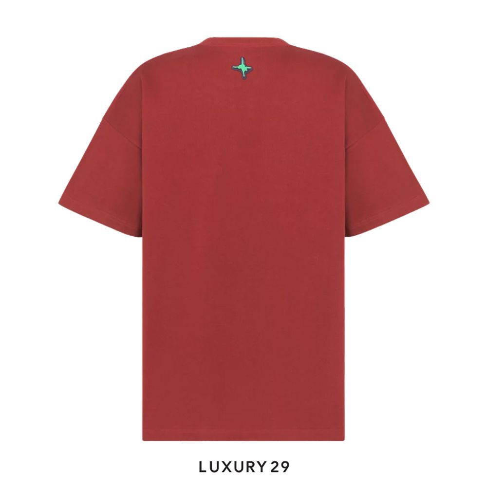 DIOR AND LEWIS HAMILTON T-Shirt Cotton Jersey Red(XL, Red)