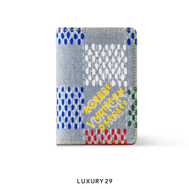 Louis Vuitton LV Pocket Organizer LV Vers Damier Denim Multicolor