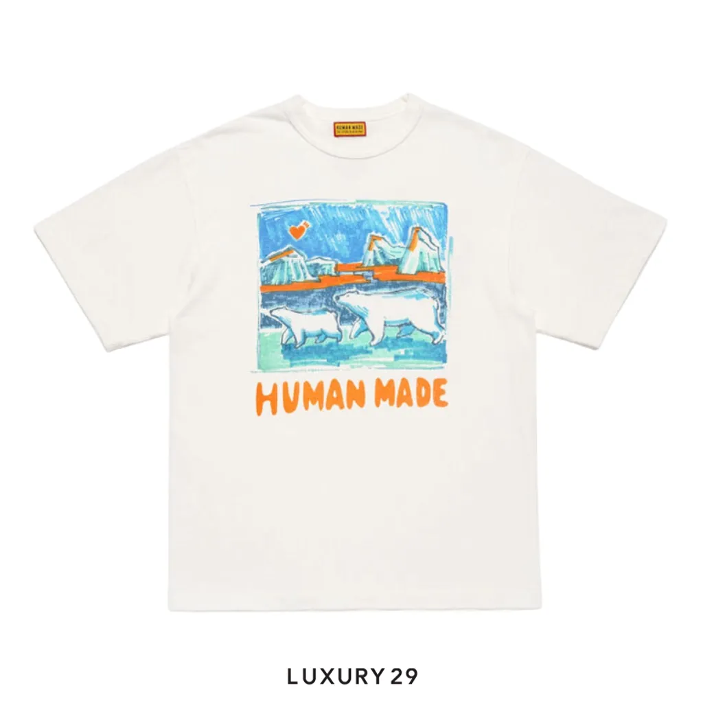 Human Made Polar Bear Graphic T-Shirt White(3XL, White)