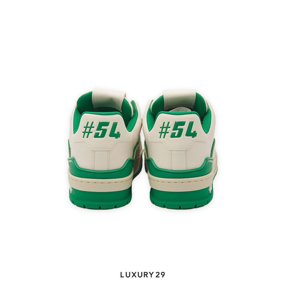 Kid Louis Vuitton LV Trainer Sneaker Green(M)(35, Green)