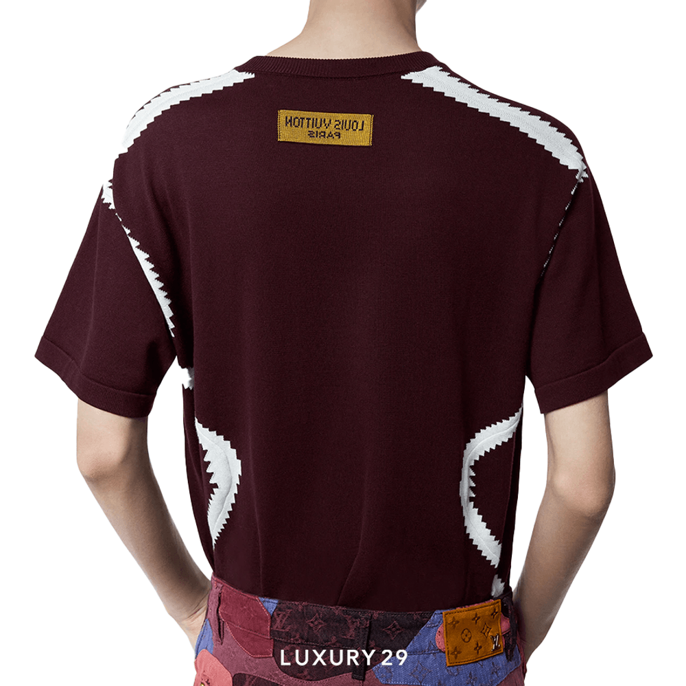 Louis Vuitton LV Short-Sleeved Cotton Intarsia Crewneck
