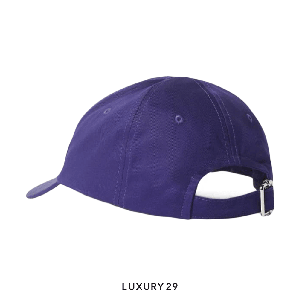 Off-White logo-patch varsity baseball cap(Free Size, Purple)
