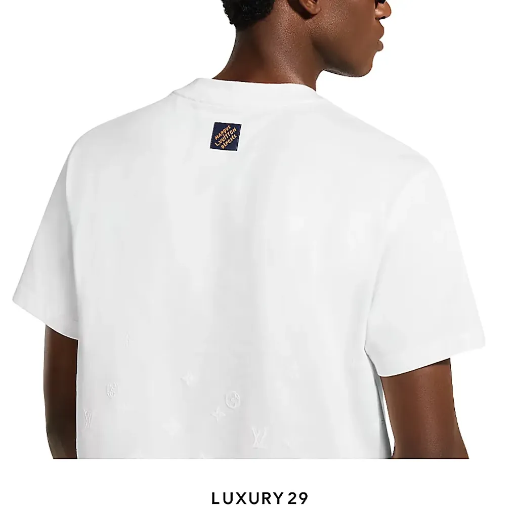 Louis Vuitton LV Flock Print Monogram Gradient T-Shirt(S, White)