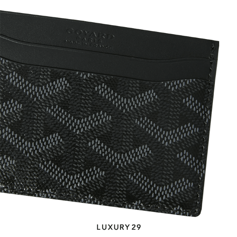 Goyard Saint-Sulpice Card Wallet Jet Black Jet Black(Small, Black)