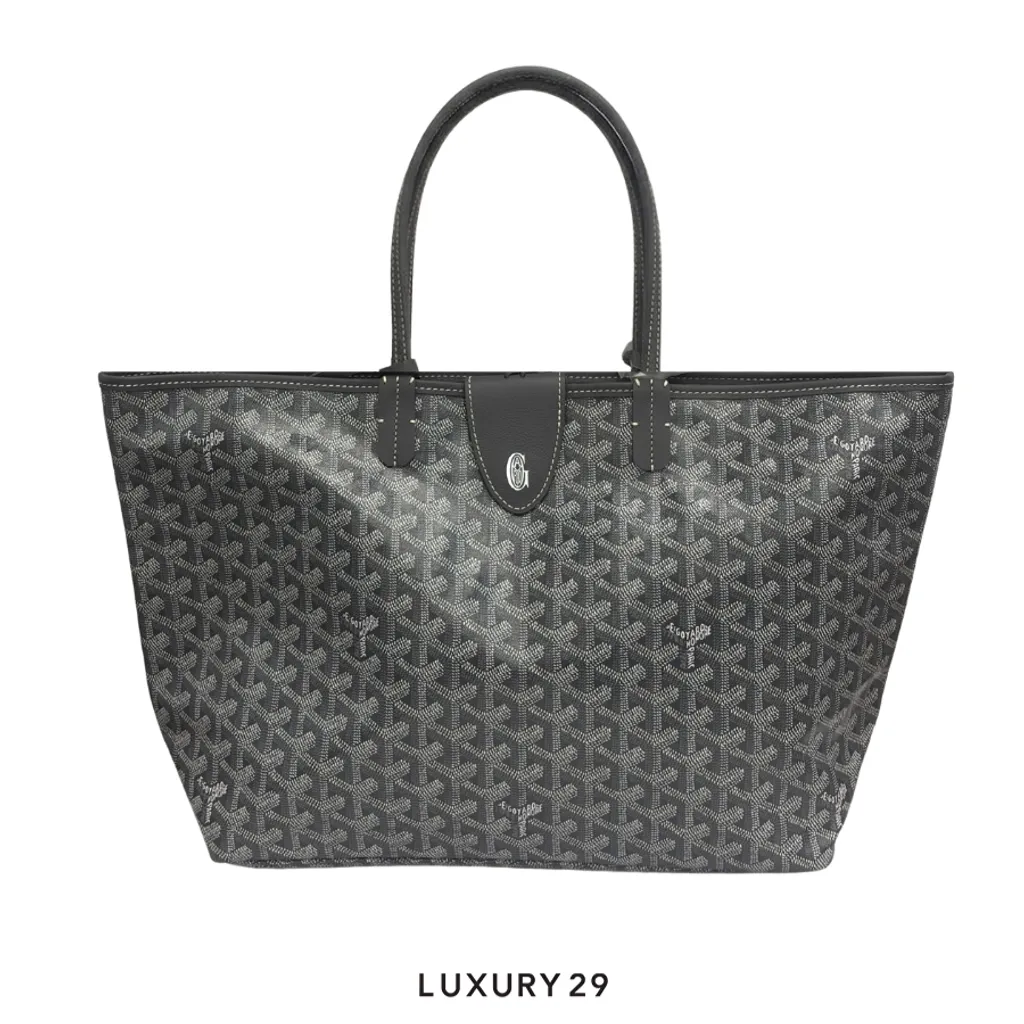 Goyard Saint Louis PM Bag with Croc Universal Grey(Small, Grey)