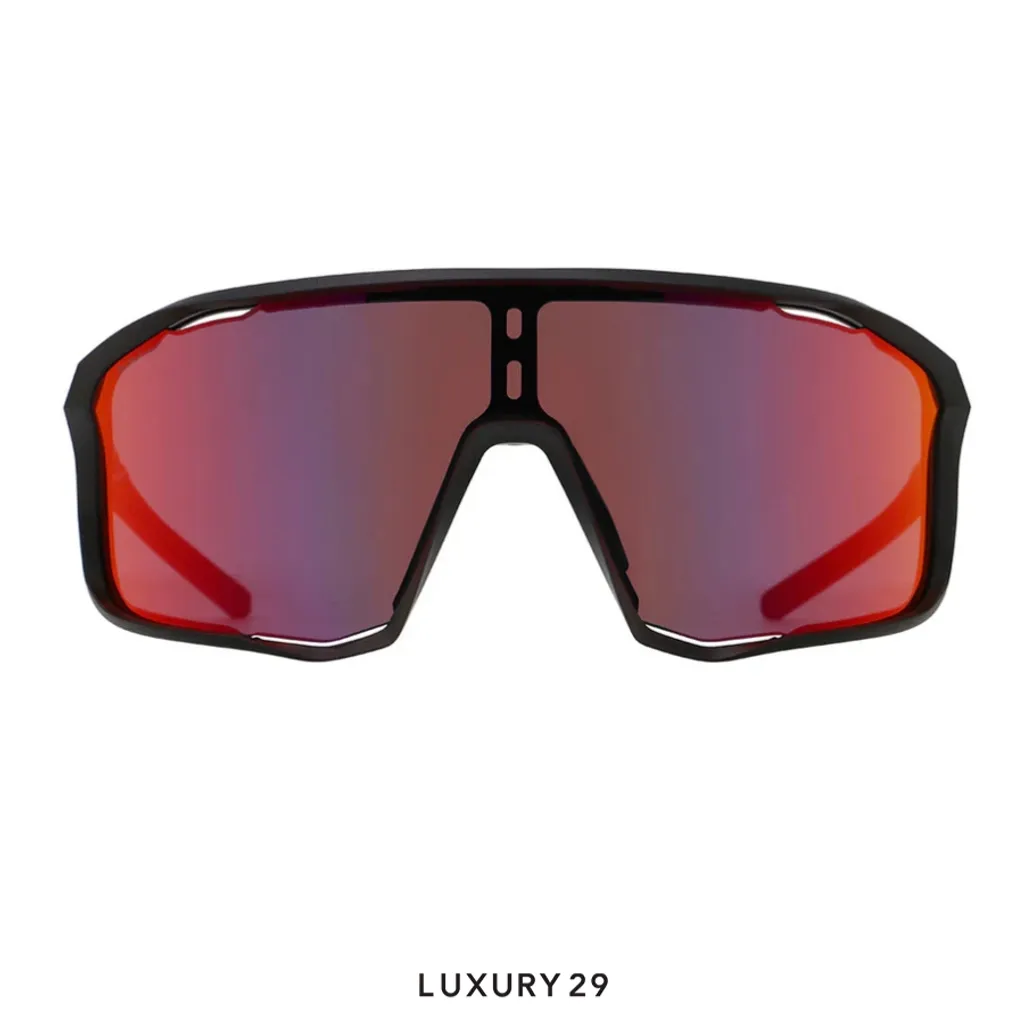 Red Bull Spect Sunglasses Rumble-005 blue with red-purple mirror(Free Size, Orange)