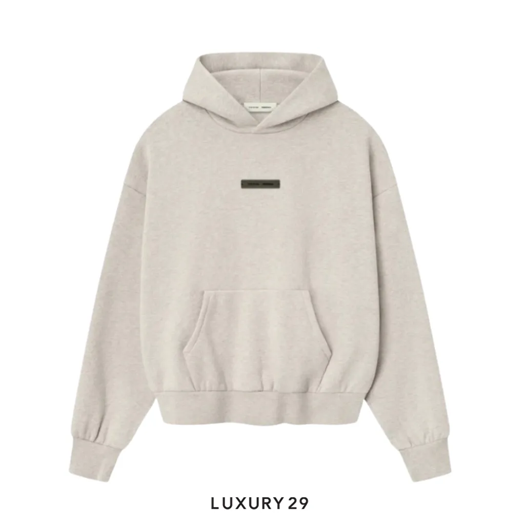 Essentials Fear of God Essentials Classic Fleece Hoodie Heather Stone (SS25)(XS, Grey)