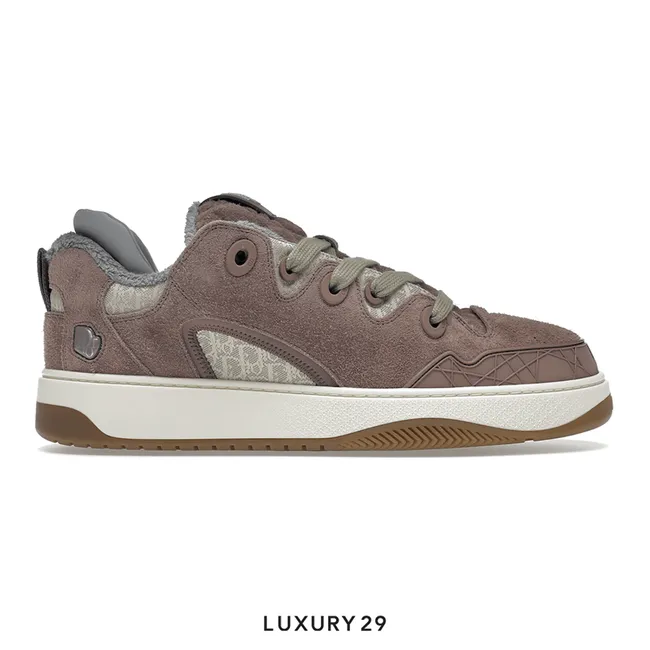 Dior by ERL B9S Skater Sneaker, Limited and Numbered Edition Lilac Suede and Dior Oblique Jacquard