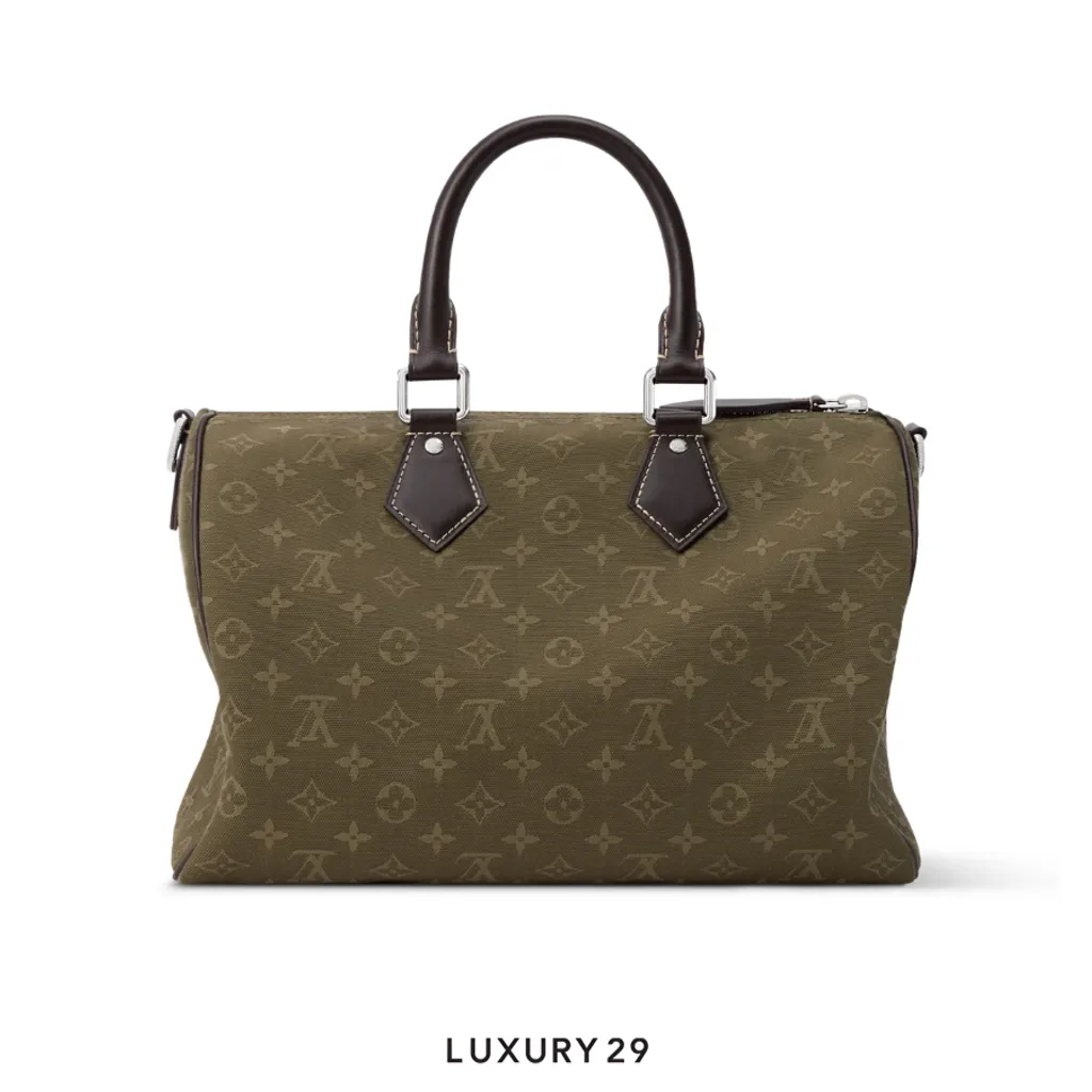 Louis Vuitton Speedy 30 Bandouliere bag khaki green(Medium, Green)