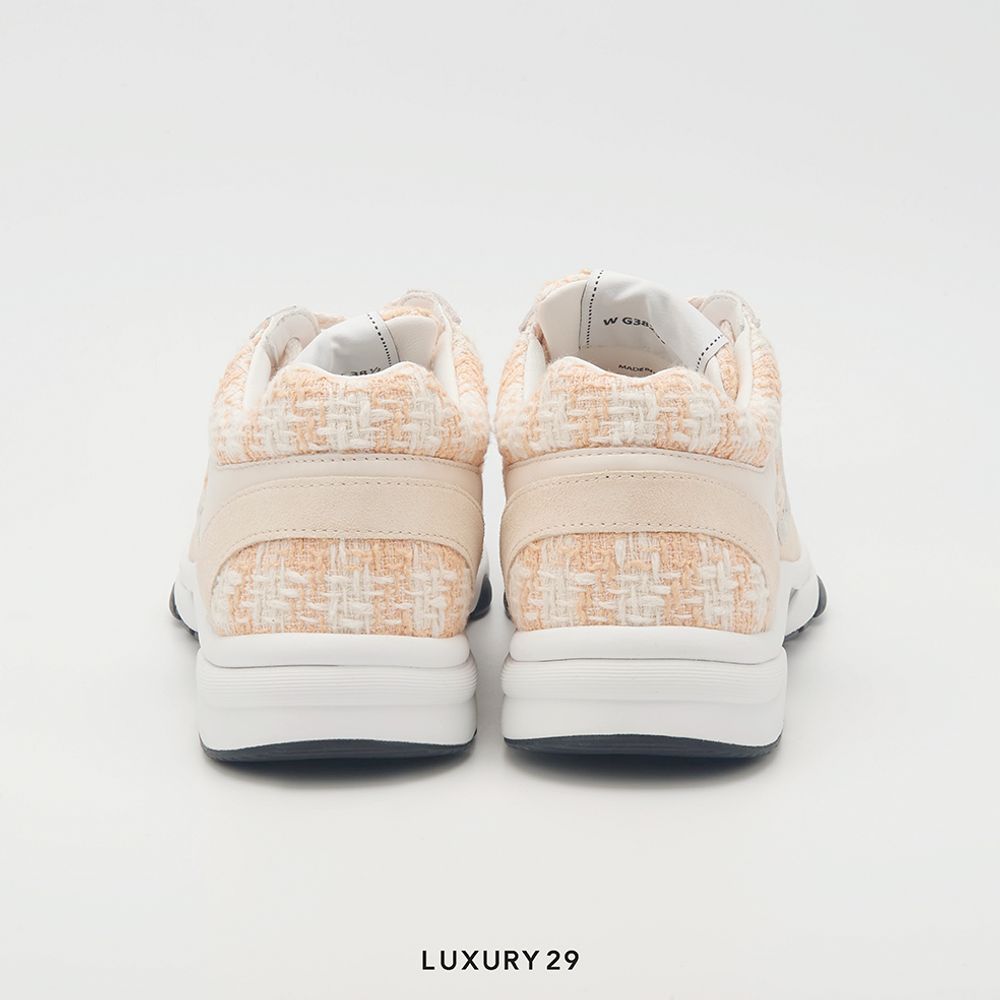 Chanel Trainers Coton Tweed, Suede Calfskin & Calfskin Orange & Ecru(41, Orange)