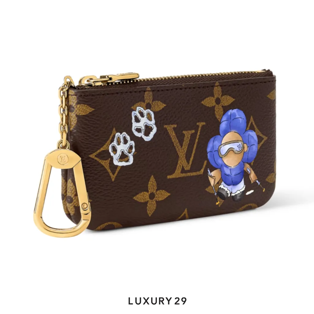 Louis Vuitton LV Key Pouch Monogram Blue Frost(Small, Brown)