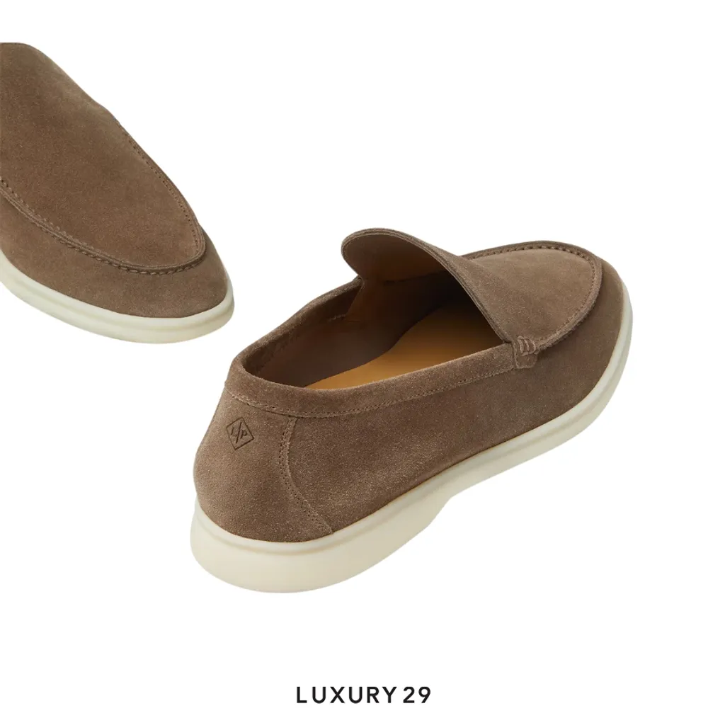 Loro Piana Summer Walk Loafer Suede Canteen(43, Brown)