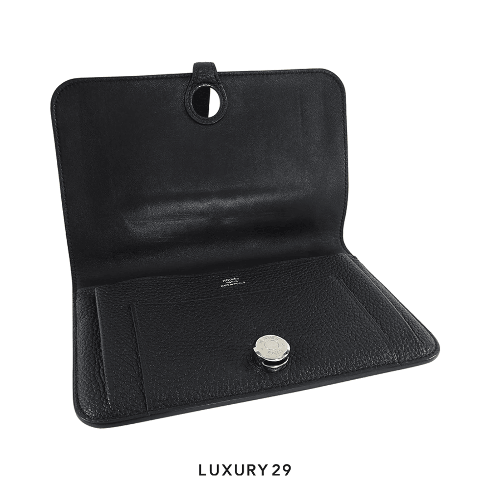 Hermes Dogon Wallet(Medium, Black)