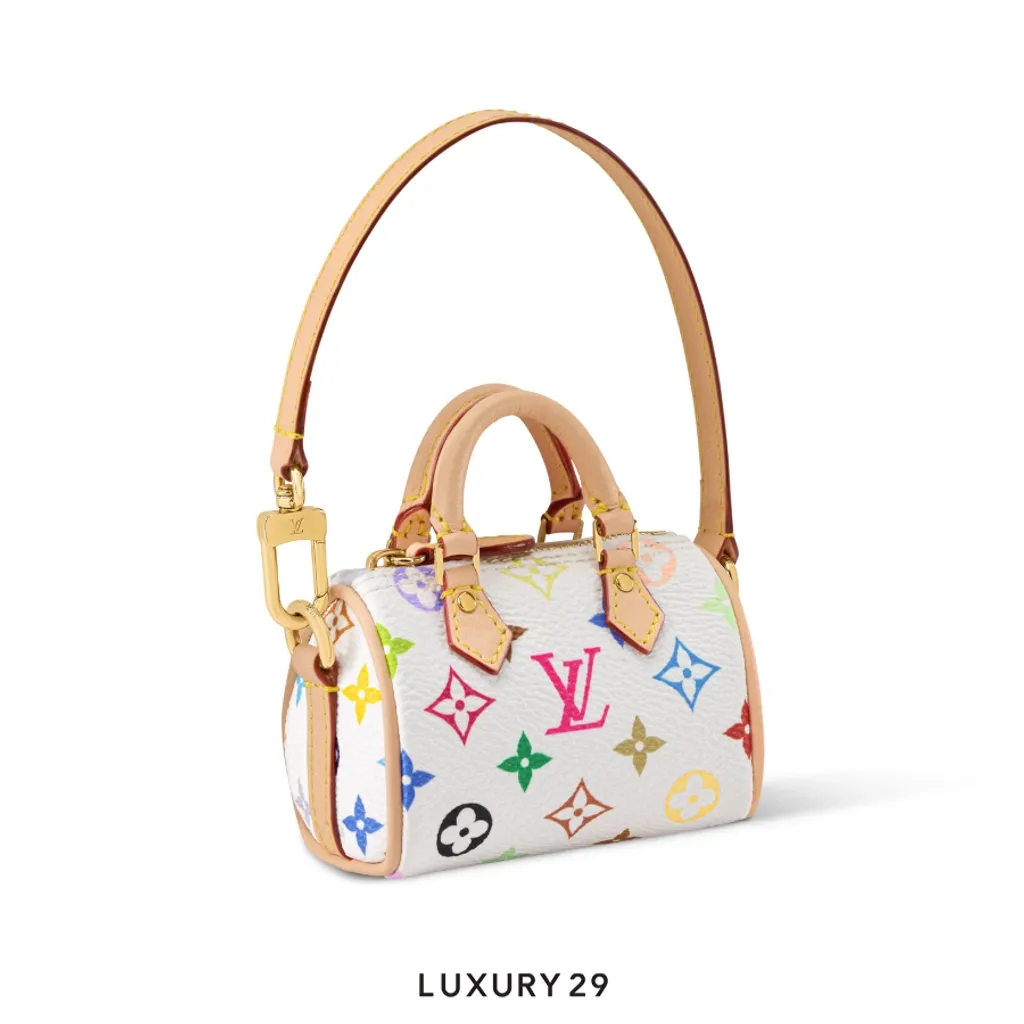 Louis Vuitton LV x TM Micro Speedy bag charm Multicolor(Micro, White)