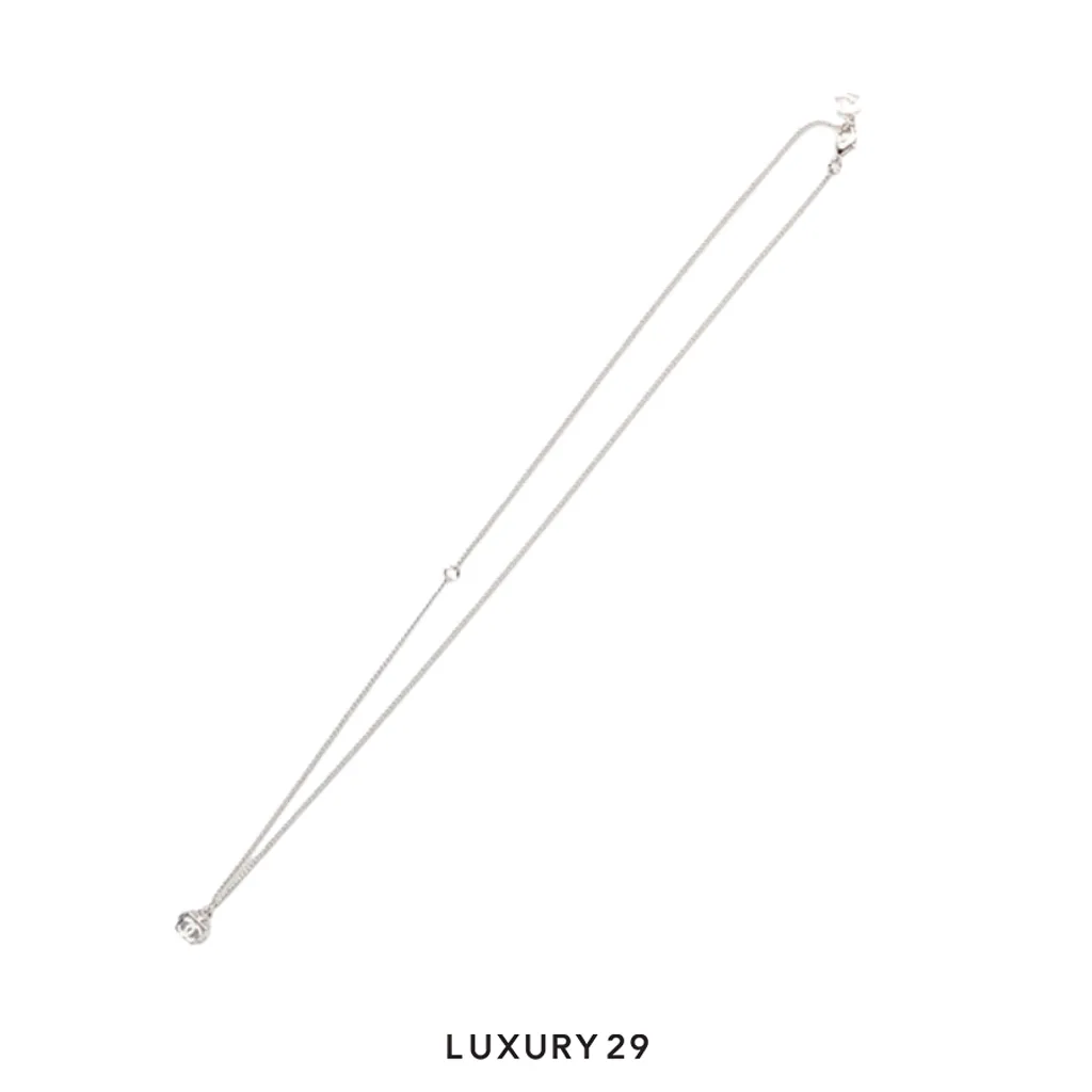 CHANEL Necklace cube Silver(Free Size, Silver)