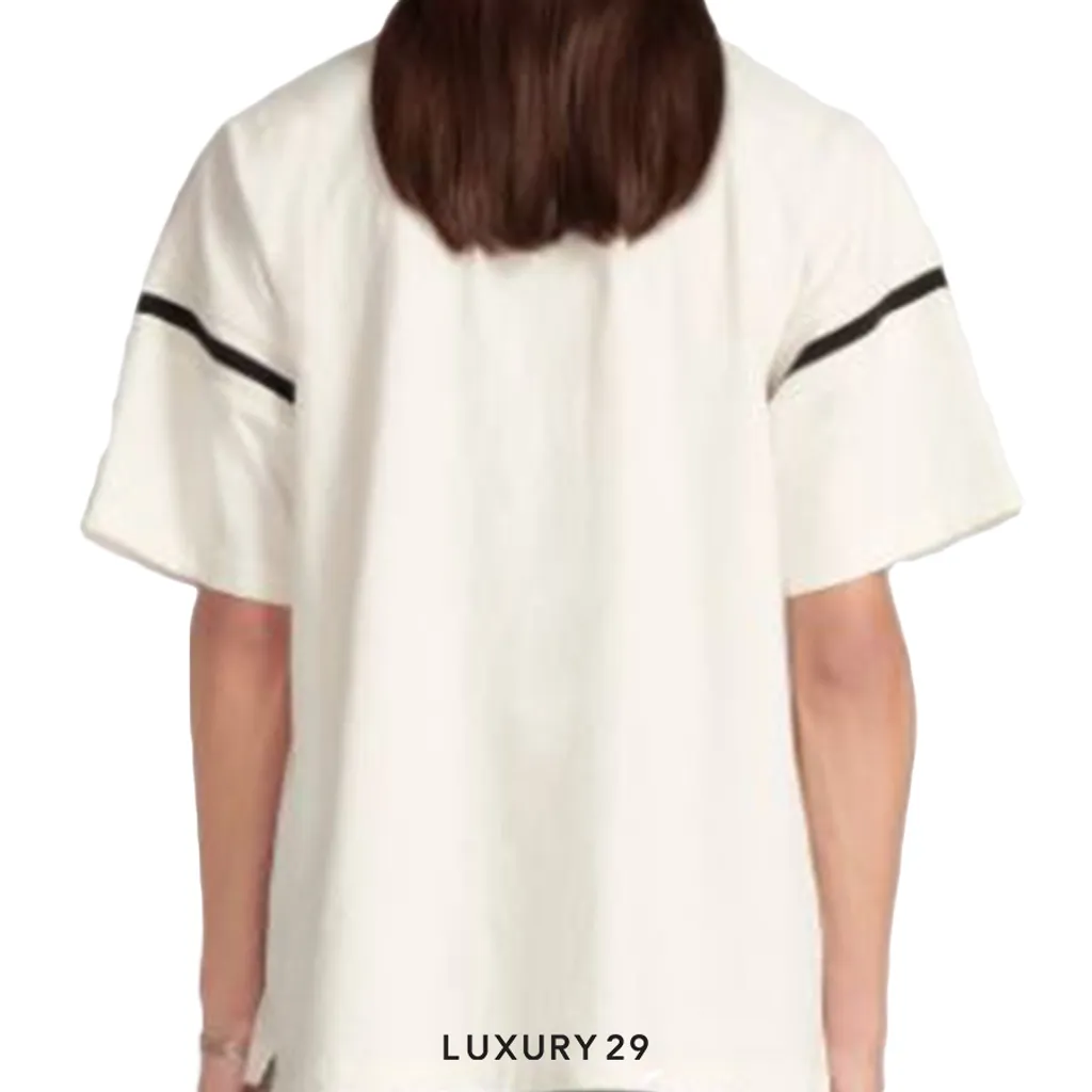 Dior Oversized T-Shirt Blanc Slub Cotton Jersey(S, White)