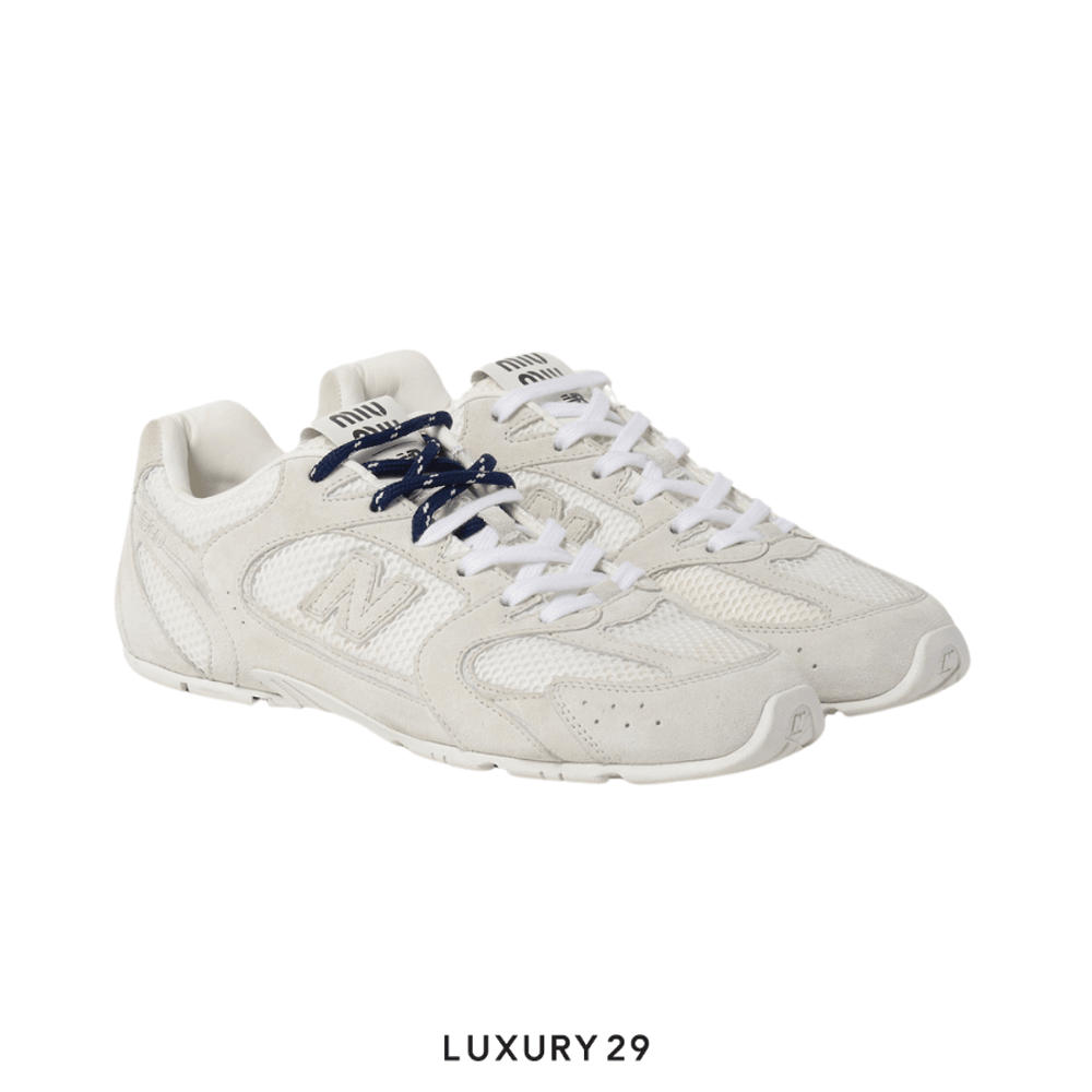 Miu Miu X New Balance 530 SL suede and mesh sneakers White Miu Miu X New Balance 530 SL suede and mesh sneakers White
