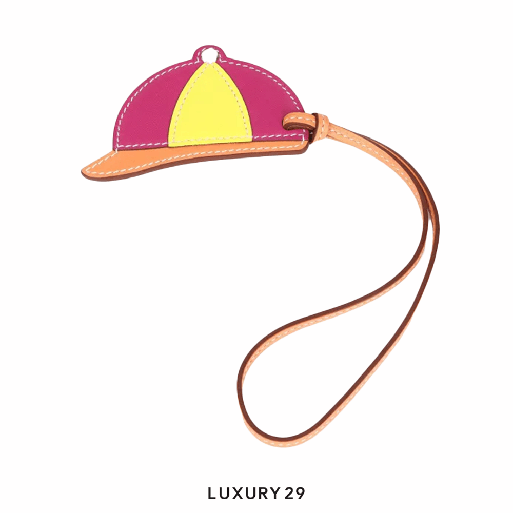 Hermes Paddock Bombe charm Terre Cuite / Pourpre / Lime(Free Size, Multicolour)
