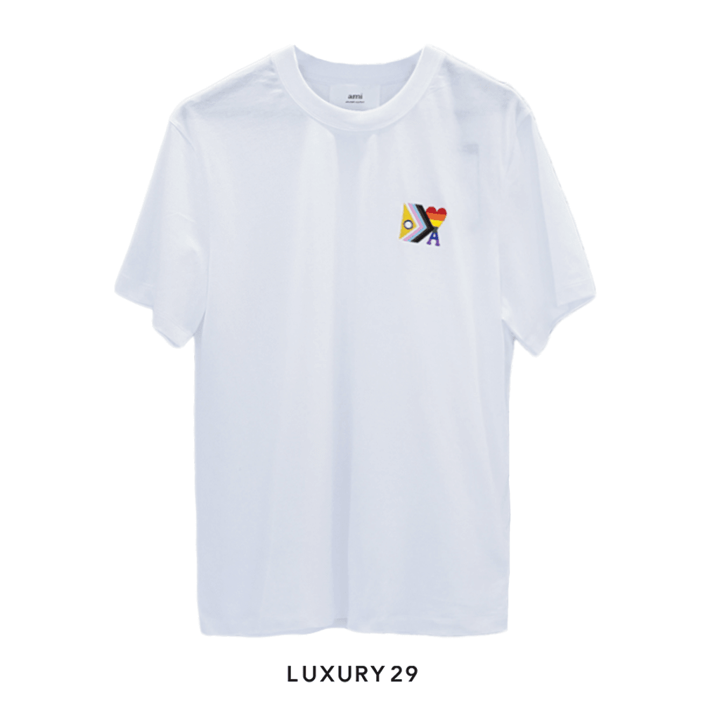 Ami De Coeur Rainbow Classic Fit T-Shirt White(M, White)