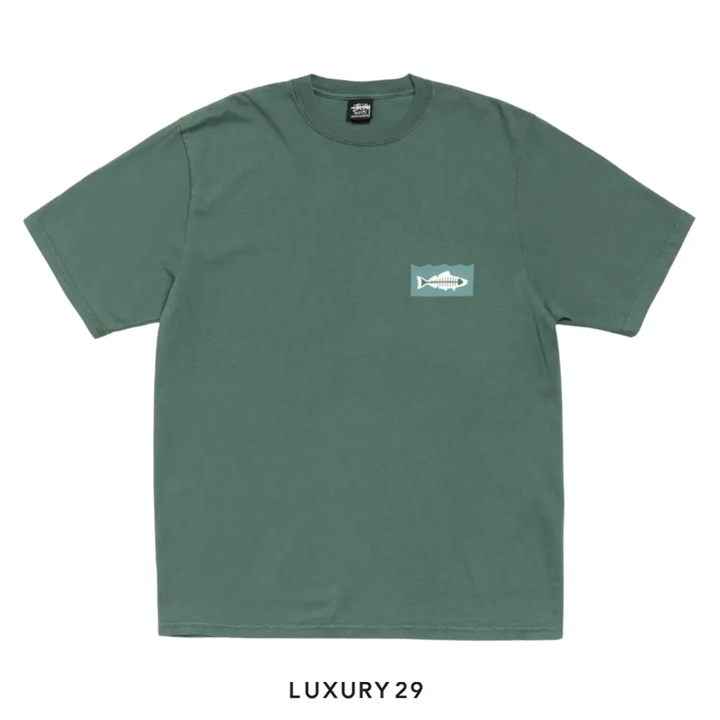 Stussy HEAL THE BAY 40 TEE PIGMENT DYED Green(S, Green)
