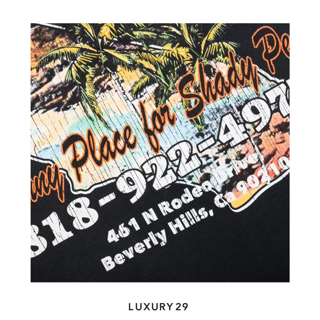 AMIRI Sunny Place Oversized Tee Black(S, Black)