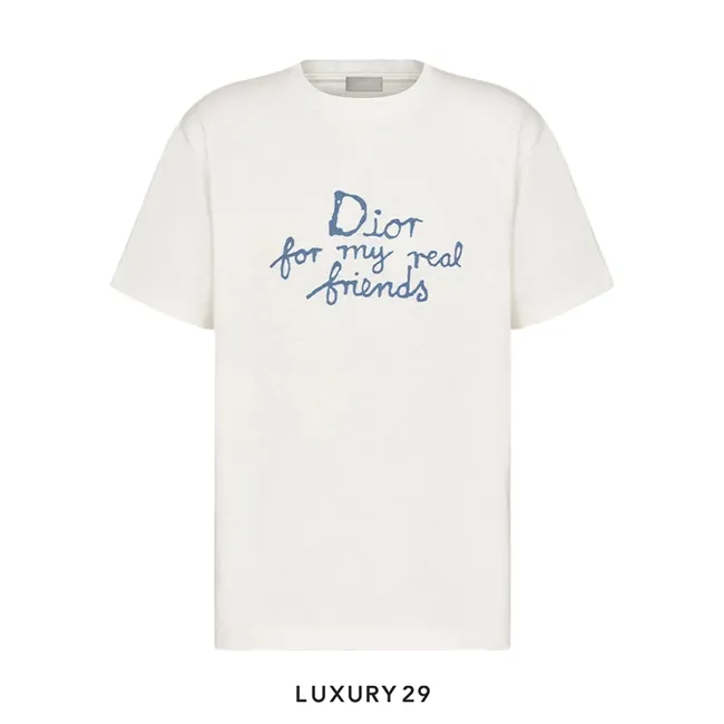 DIOR AND HYLTON NEL For My Real Friends T-Shirt Relaxed Fit White