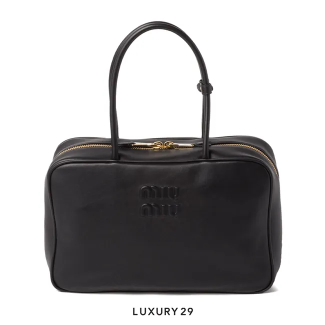 Miu Miu Leather Beau Bag Black