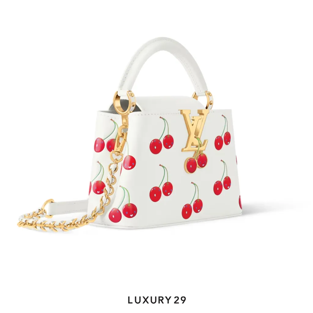 Louis Vuitton LV x TM - Capucines Mini Cowhide leather White(Mini, White)