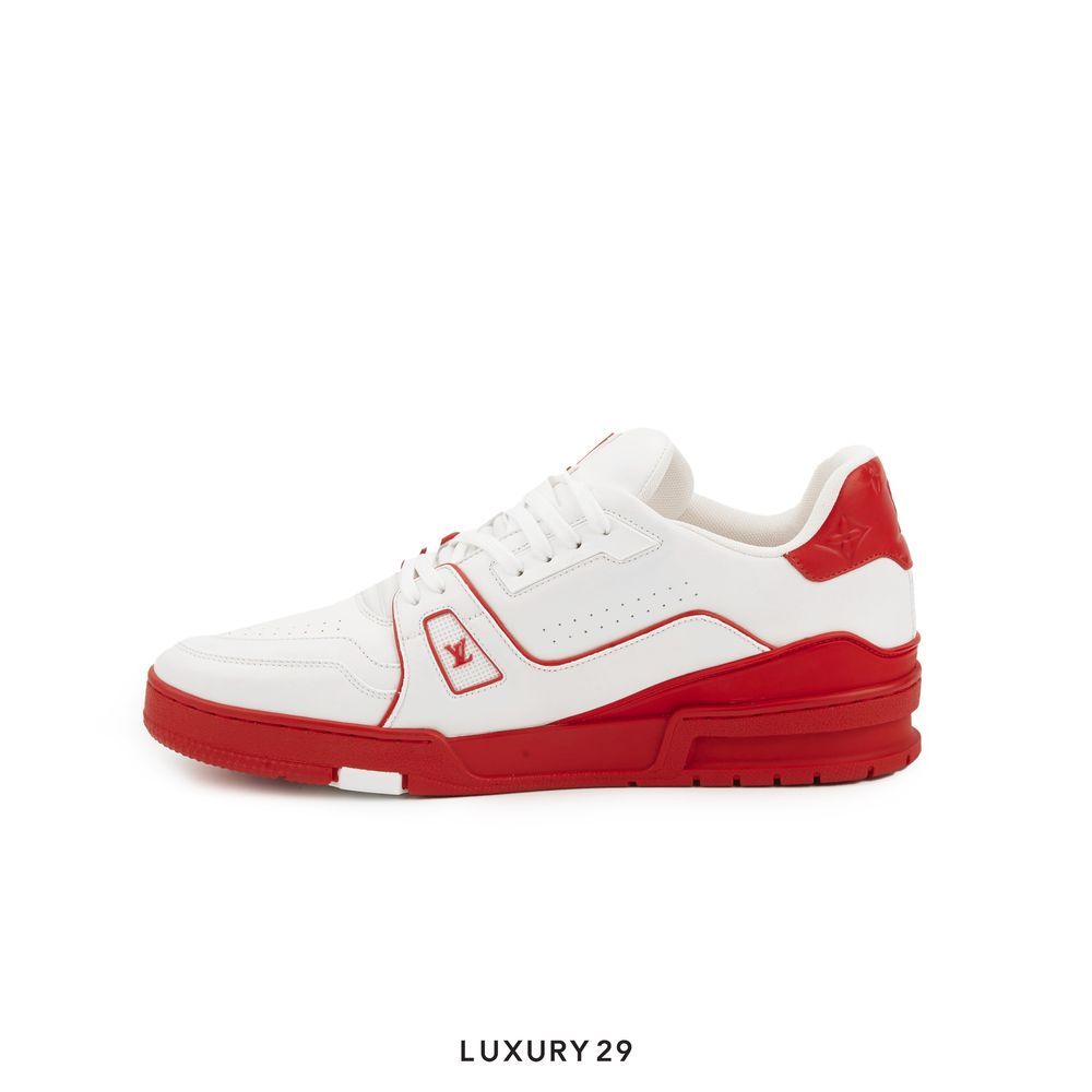 Louis Vuitton LV Trainer Sneaker Red(M)(42, Red)