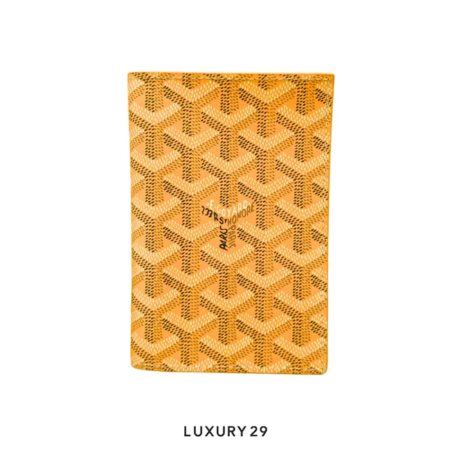 Goyard Grenelle Passport Cover Yellow