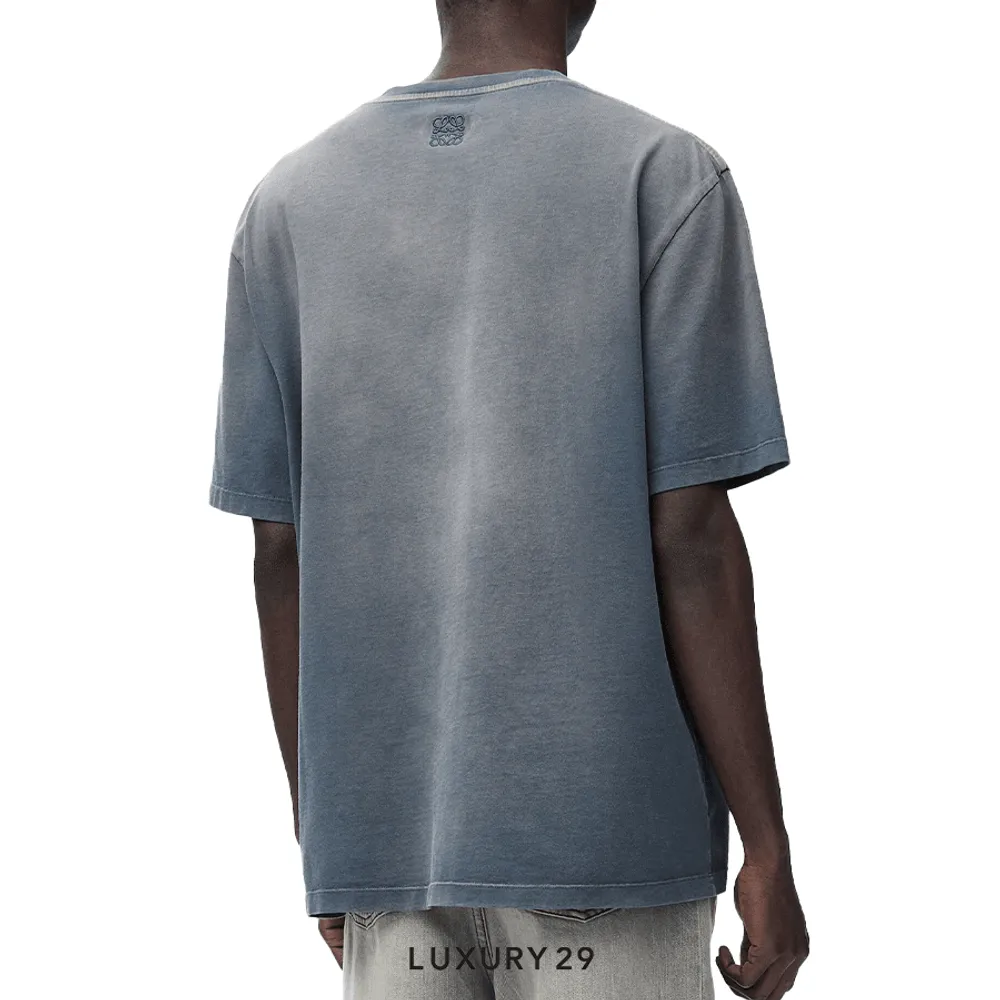 Loewe Loose fit T-Shirt in Cotton Blue/Multicolor(L, Blue)