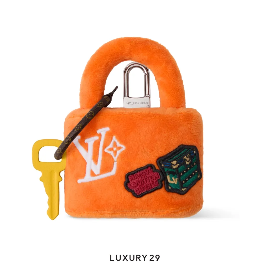 Louis Vuitton LV Lucky Lock Bag Charm Orange(Small, Orange)