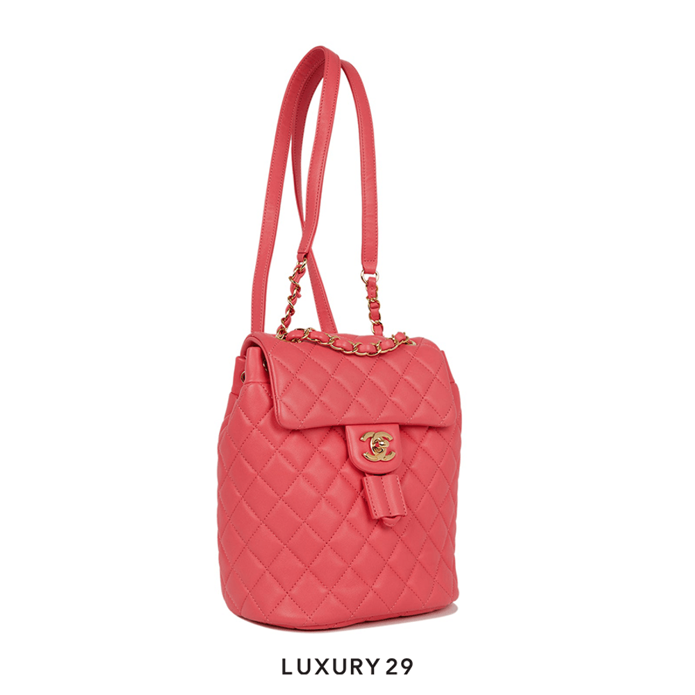 Chanel Mini Urban Spirit Backpack Rose Lambskin Gold Hardware(Small, Pink)